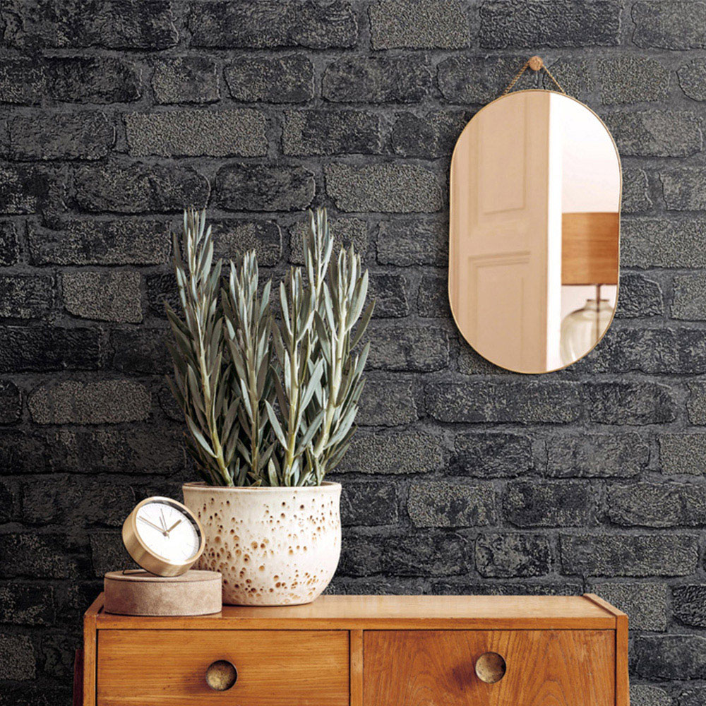 Galerie Industrial Effects Sand Textured Black Wallpaper Image 6