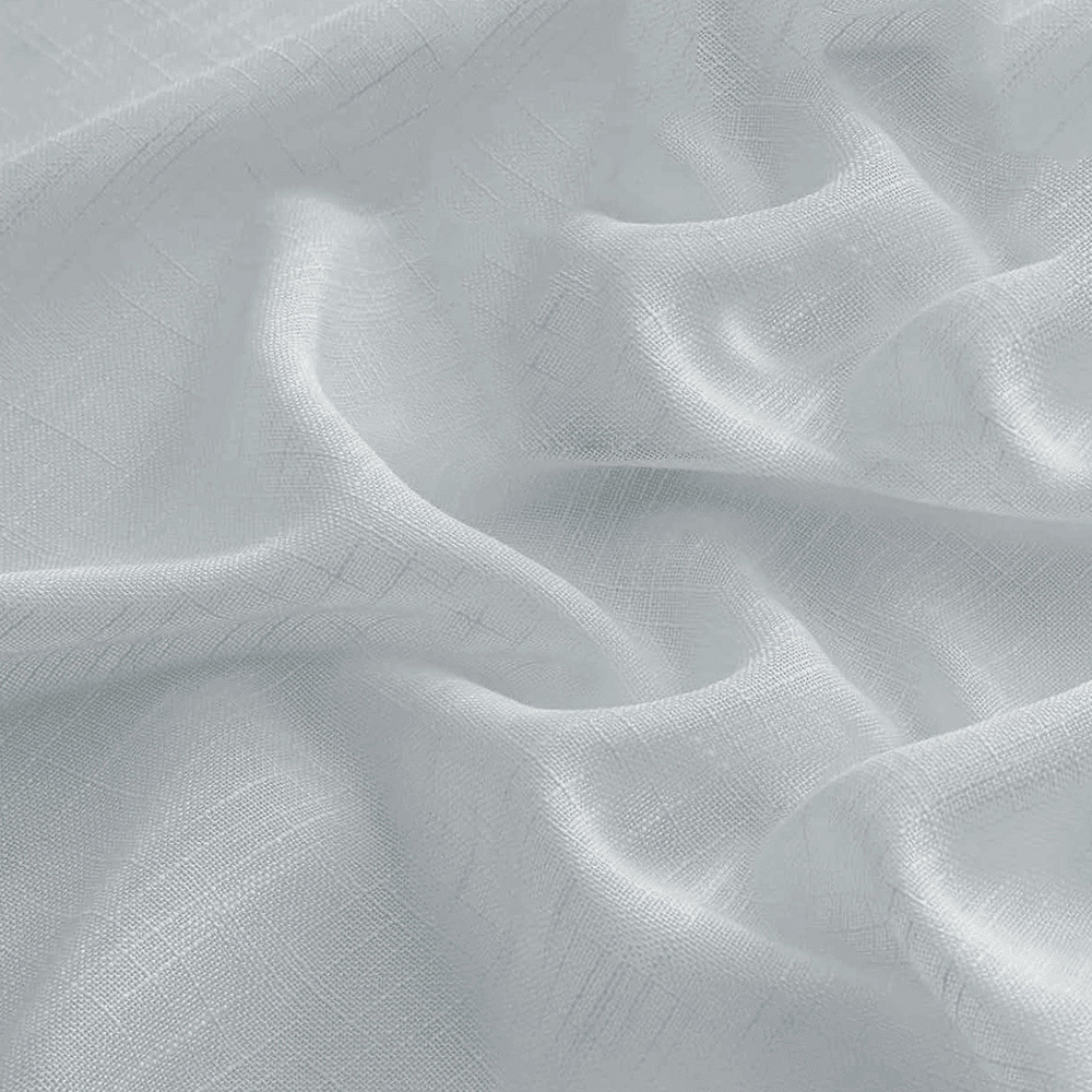 Velosso Riva Plain Silver Slot Top Voile Panel Curtain 150 x 182cm Image 3