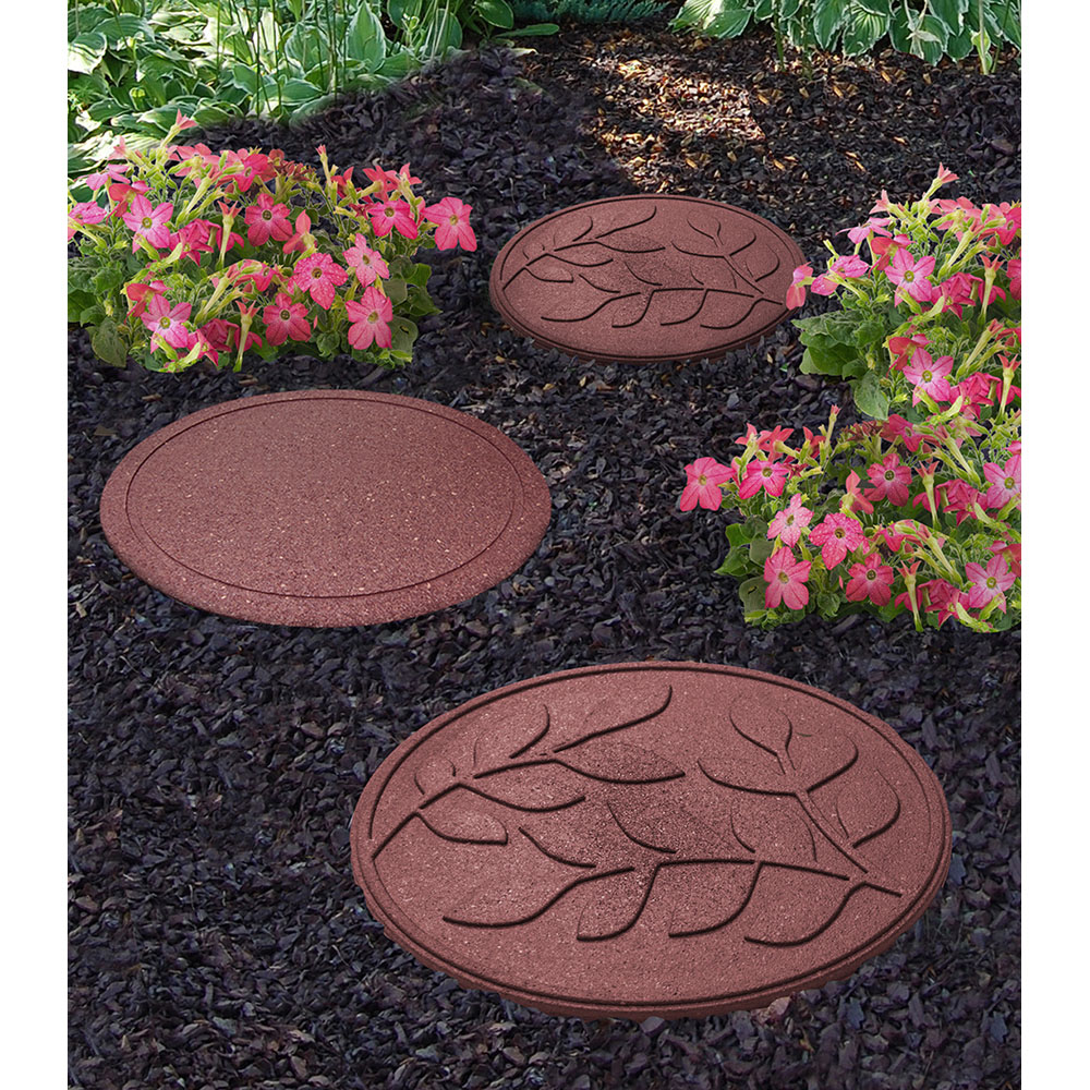 Primeur 46cm Terracotta Leaves Reversible Stepping Stone 4 Pack Image 3