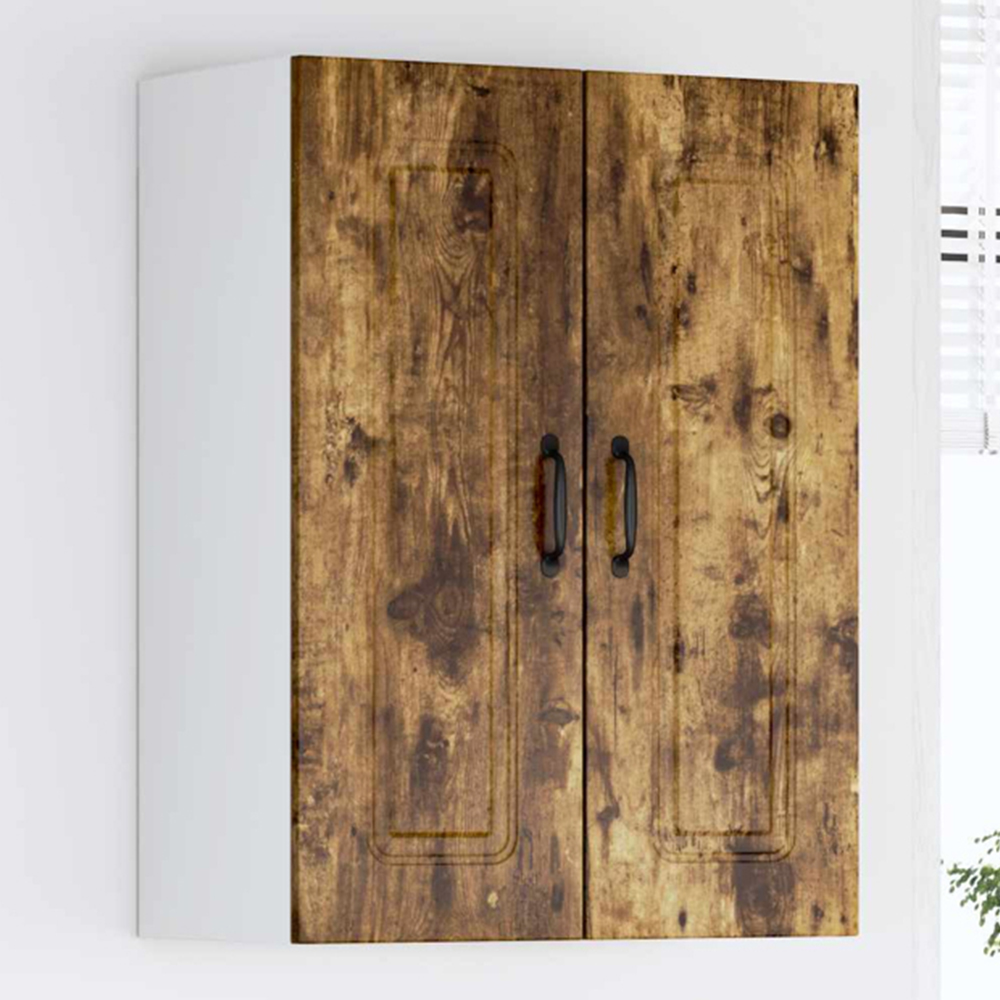 vidaXL Kalmar 2 Door Smoked Oak Wall Kitchen Cabinet Image 1