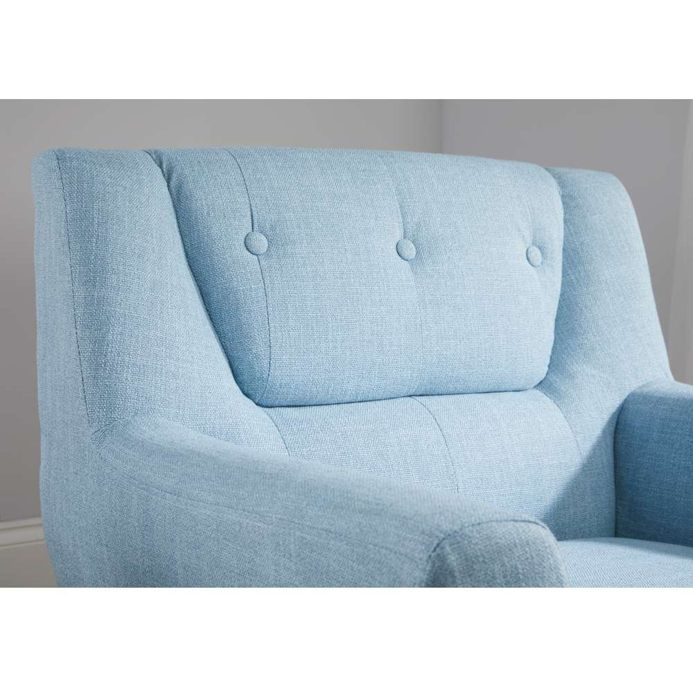 Lambeth Duck Egg Blue Fabric Armchair Image 4