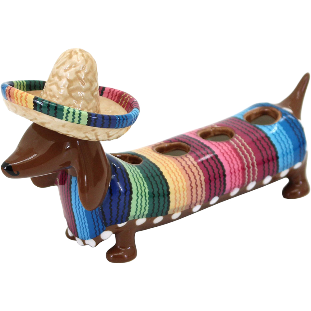 Mexican Dachshund Toothbrush Holder Image