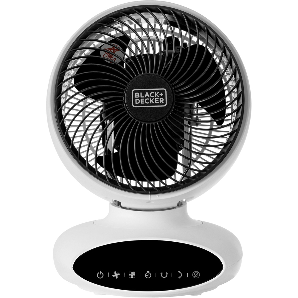 BLACK+DECKER White Circulation Desk Fan 9 inch Image 1