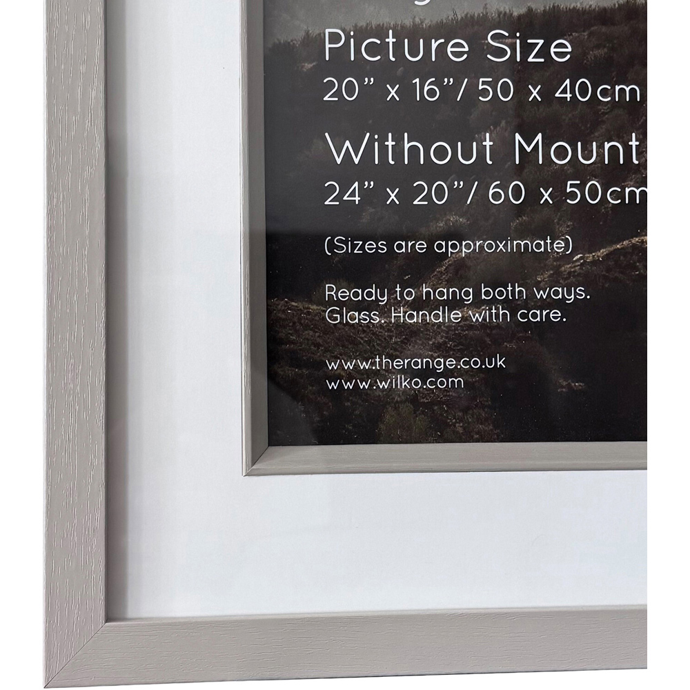 Evie Mounted Inlay Photo Frame Grey 20 x 16 inch Image 2