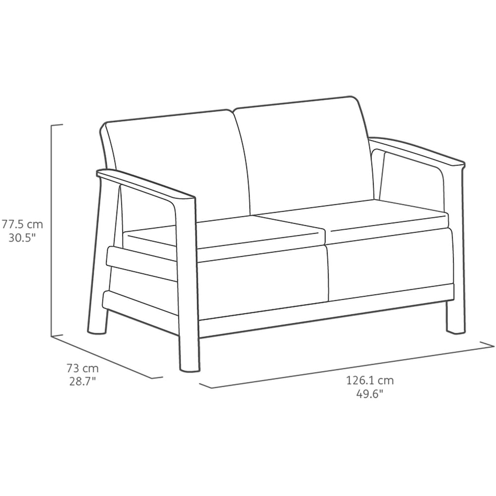 Keter Scandi Set with Storage Table Natural Image 6