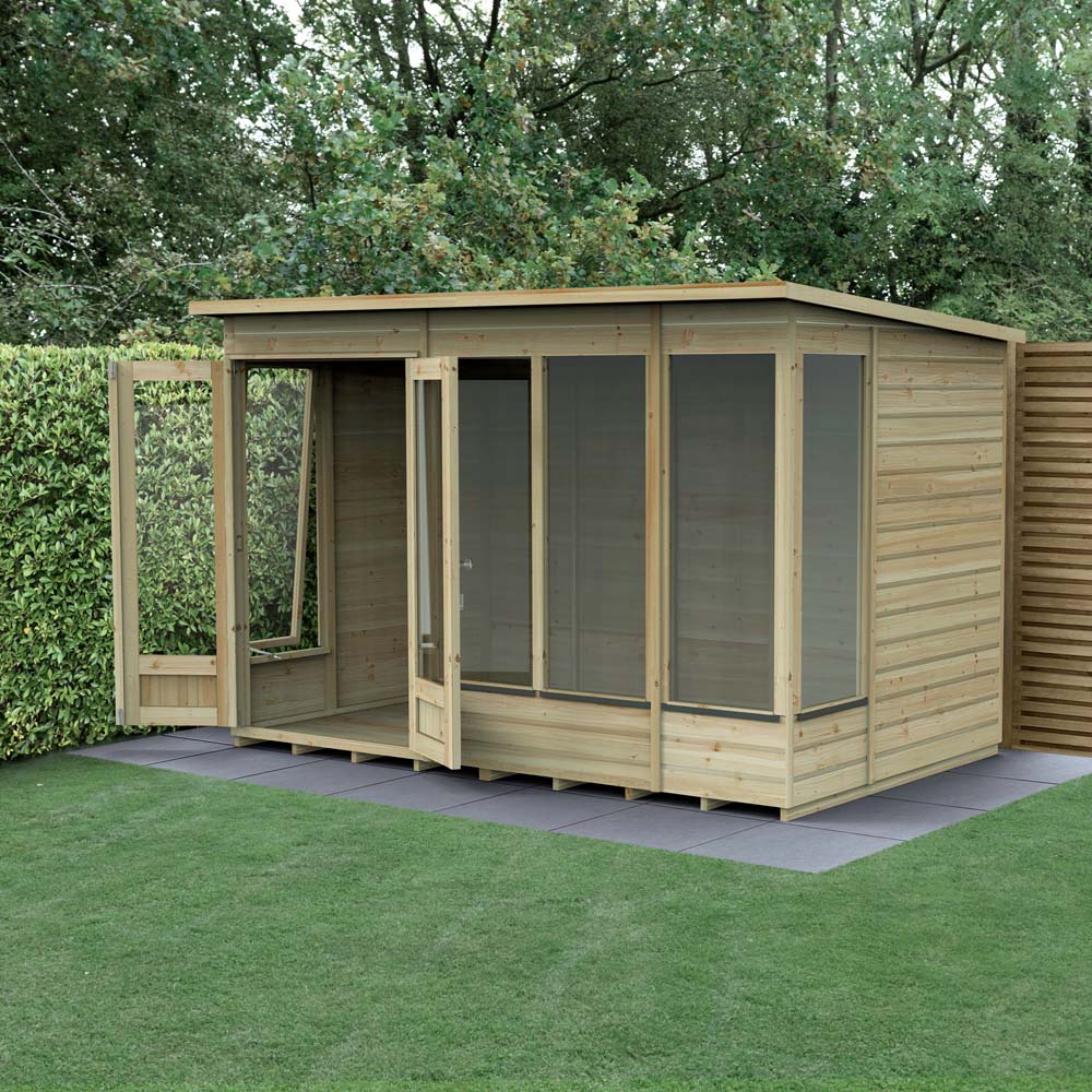 Forest Garden Beckwood 10 x 6ft Single Opening Apex Summerhouse Image 2