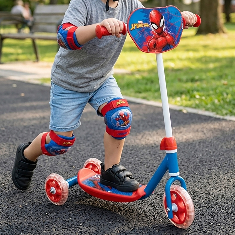 Mondo Kids Marvel Spider-Man 3 Wheel My First Scooter with Lean-to-Steer Design Image 2
