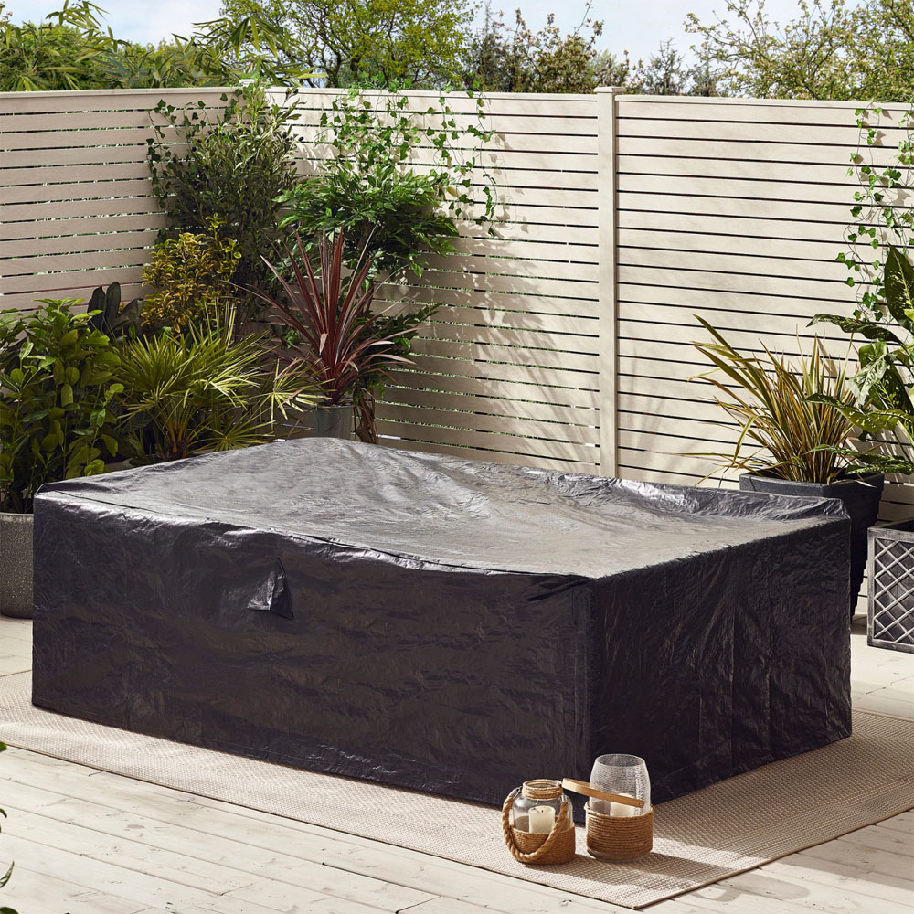 Furniturebox Windermere 4 Seater Black Rattan Sofa Lounge Set Image 2