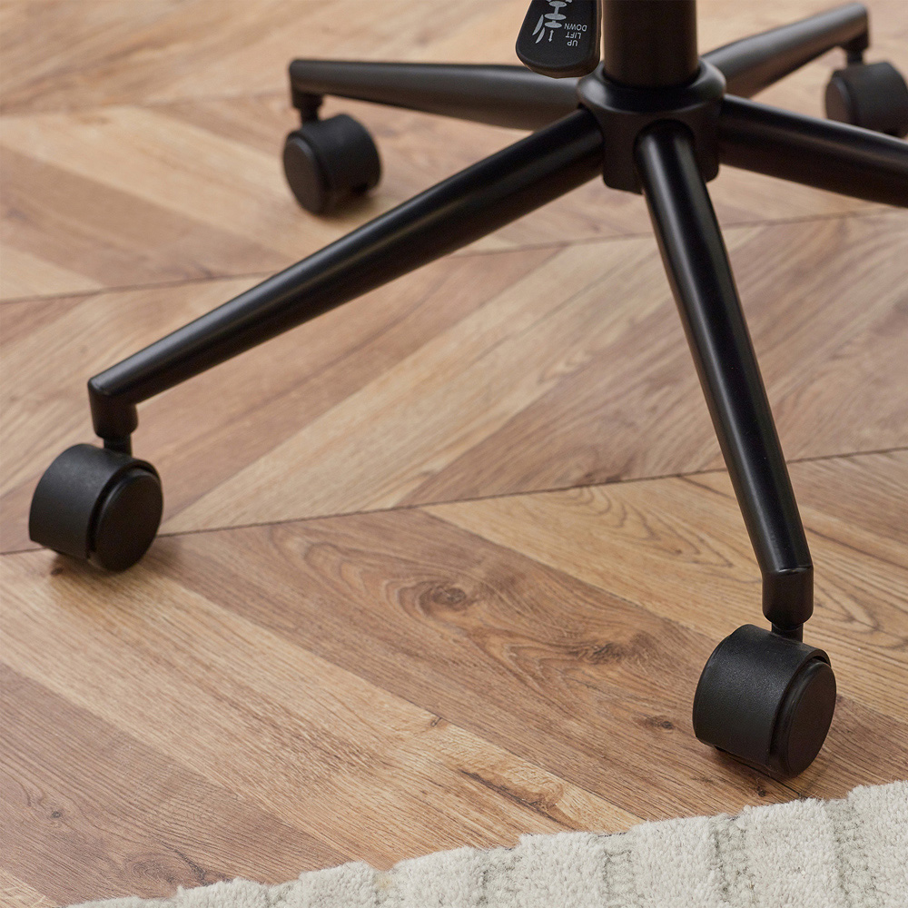 Julian Bowen Luxe Grey Velvet Office Chair Image 8