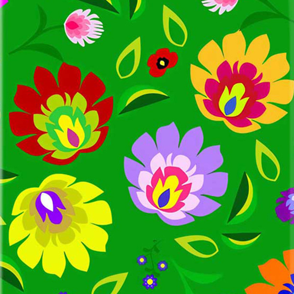 Warren Reed Designer Large Polish Folk Floral Suitcase Image 3