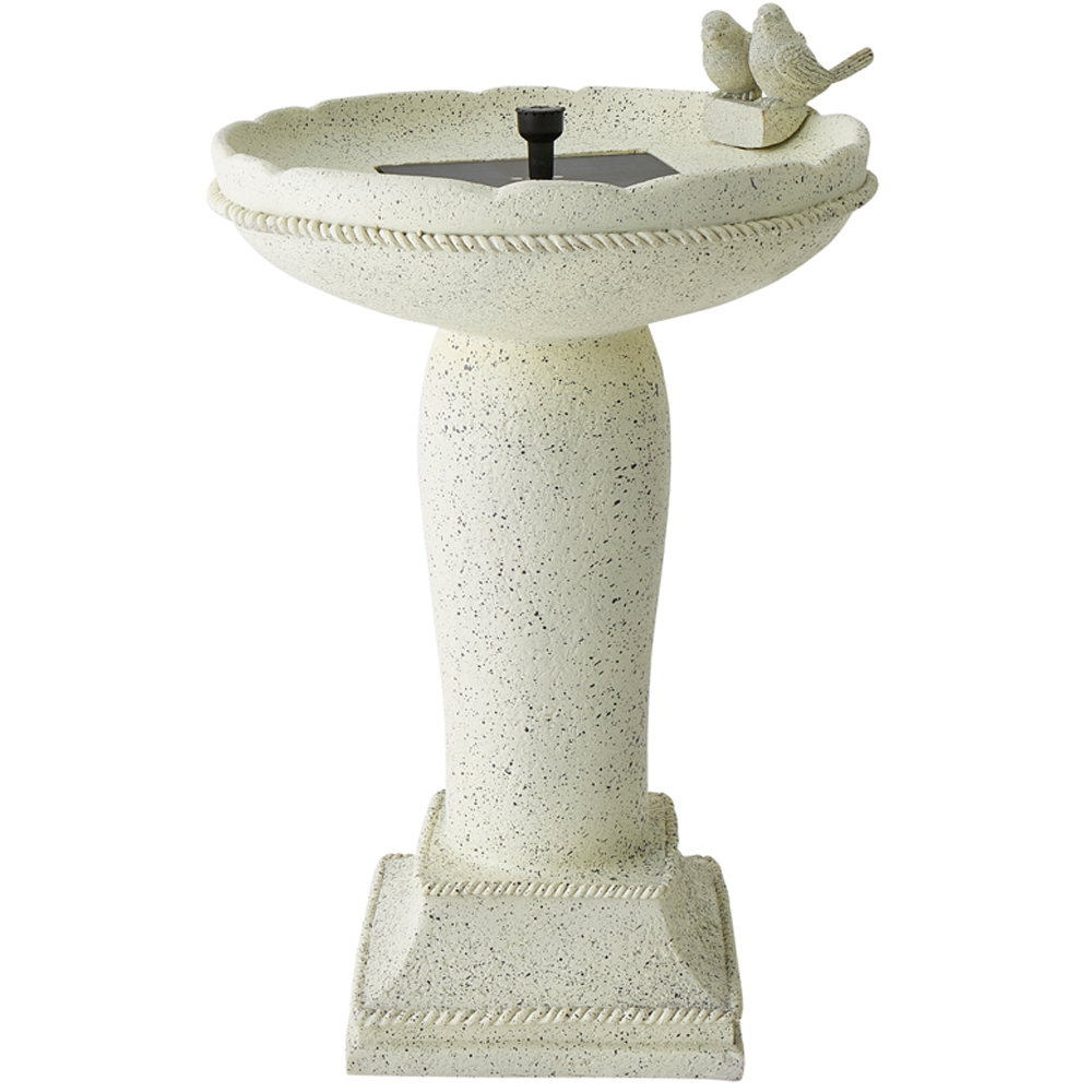 ValueLights Bird Bath Cascading Water Fountain Feature Solar Powered Outdoor Garden Light Image 1