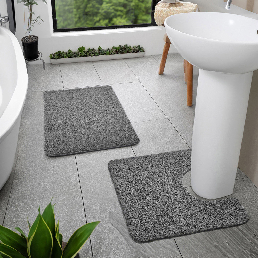 Nicoman Spaghetti Bath Mat and Pedestal Set Image 2