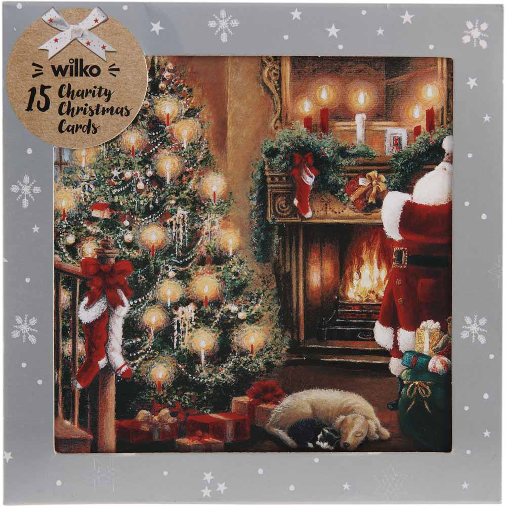 Wilko Standard Santa 15 pack Christmas Cards Image 1