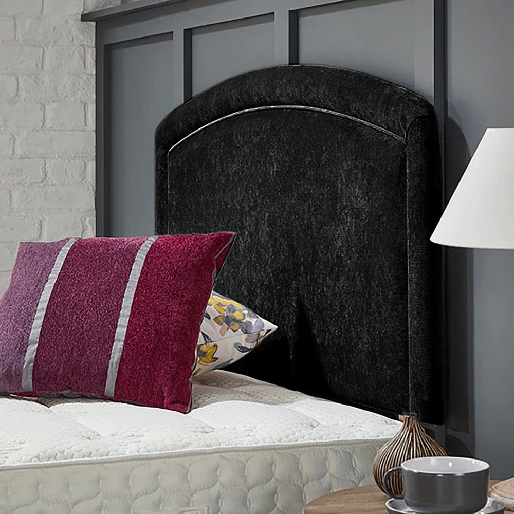 Eleganza Home Melanie King Size Black Naples Strutted Headboard Image 2