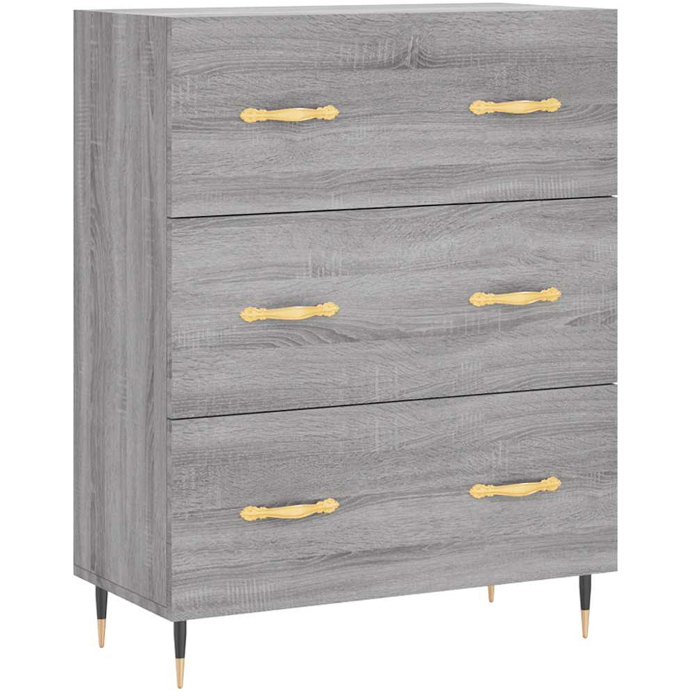 vidaXL 2 Door 3 Drawer Grey Sonoma Tall Highboard Image 7