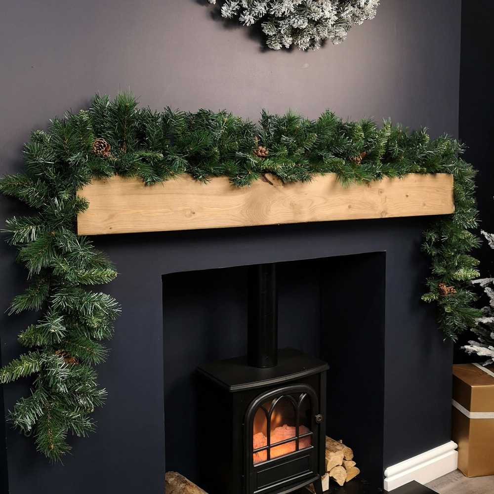 Samuel Alexander Christmas Garland with Pine Cones and Mixed Needles Green 270cm Image 3