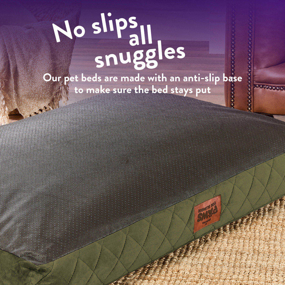 Slumberdown Large Green Padded Pet Bed Image 5