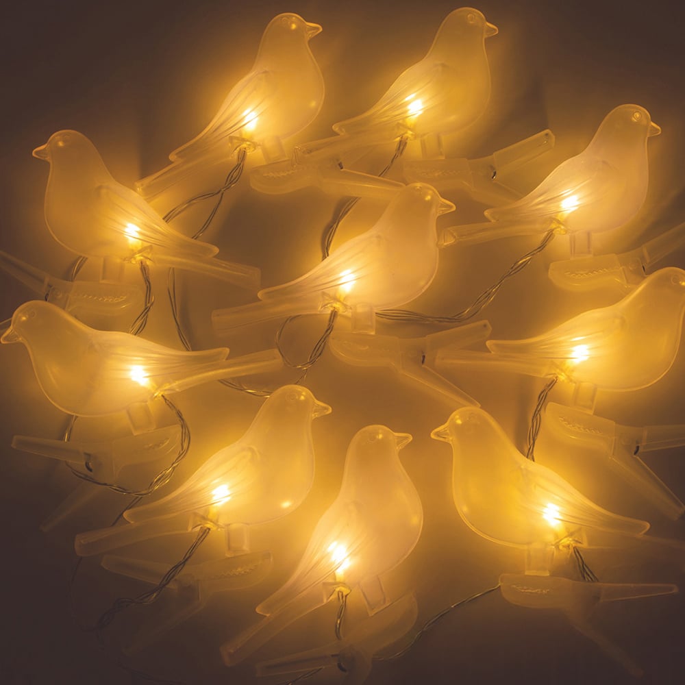 Gardenkraft Solar Acrylic Birds String Lights 10 Pack Image 1