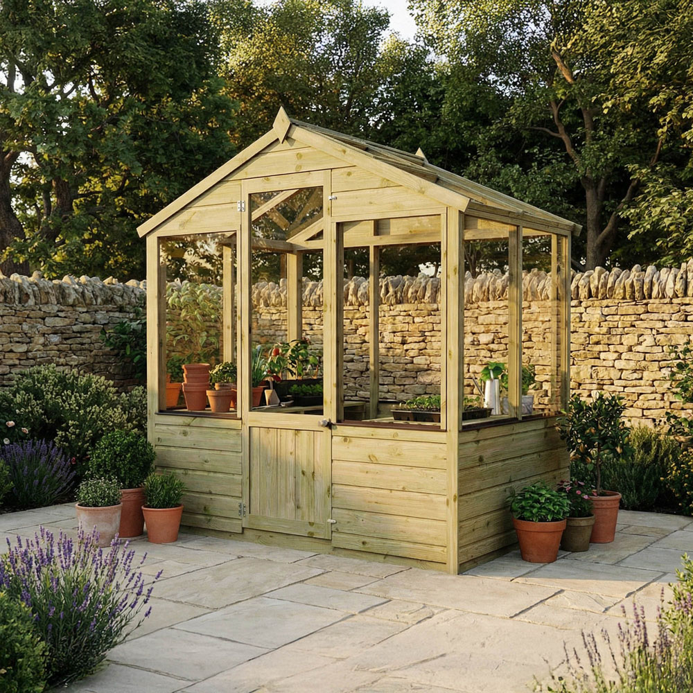 Mercia Wooden 4 x 6ft Traditional Greenhouse Image 2