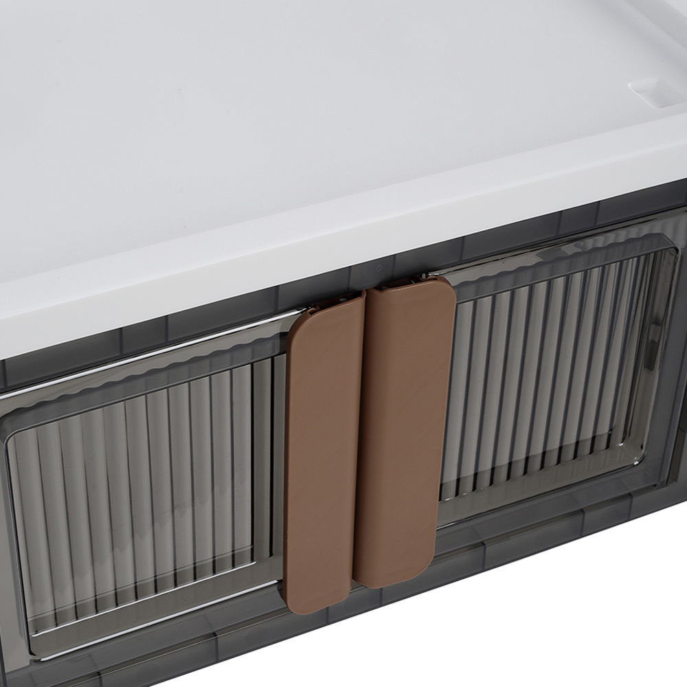 H&O Direct 2 Door Collapsible Plastic Storage Box Image 5