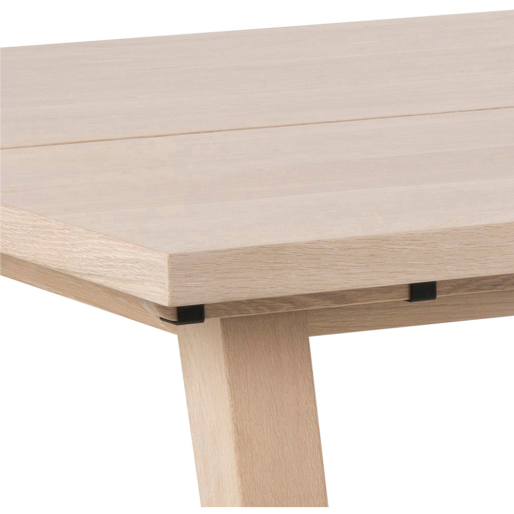 Florence A Line White Oak Rectangular Dining Table Image 4