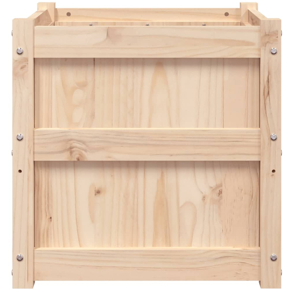 vidaXL Brown Solid Pine Wood Raised Garden Planter 50 x 50 x 50cm 2 Pack Image 6