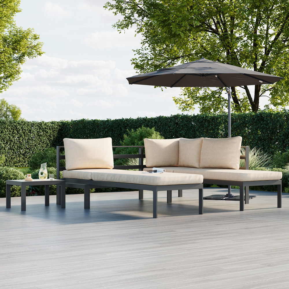 Charles Bentley Lagos 6 Seater Aluminium Garden Lounge Set Image 6