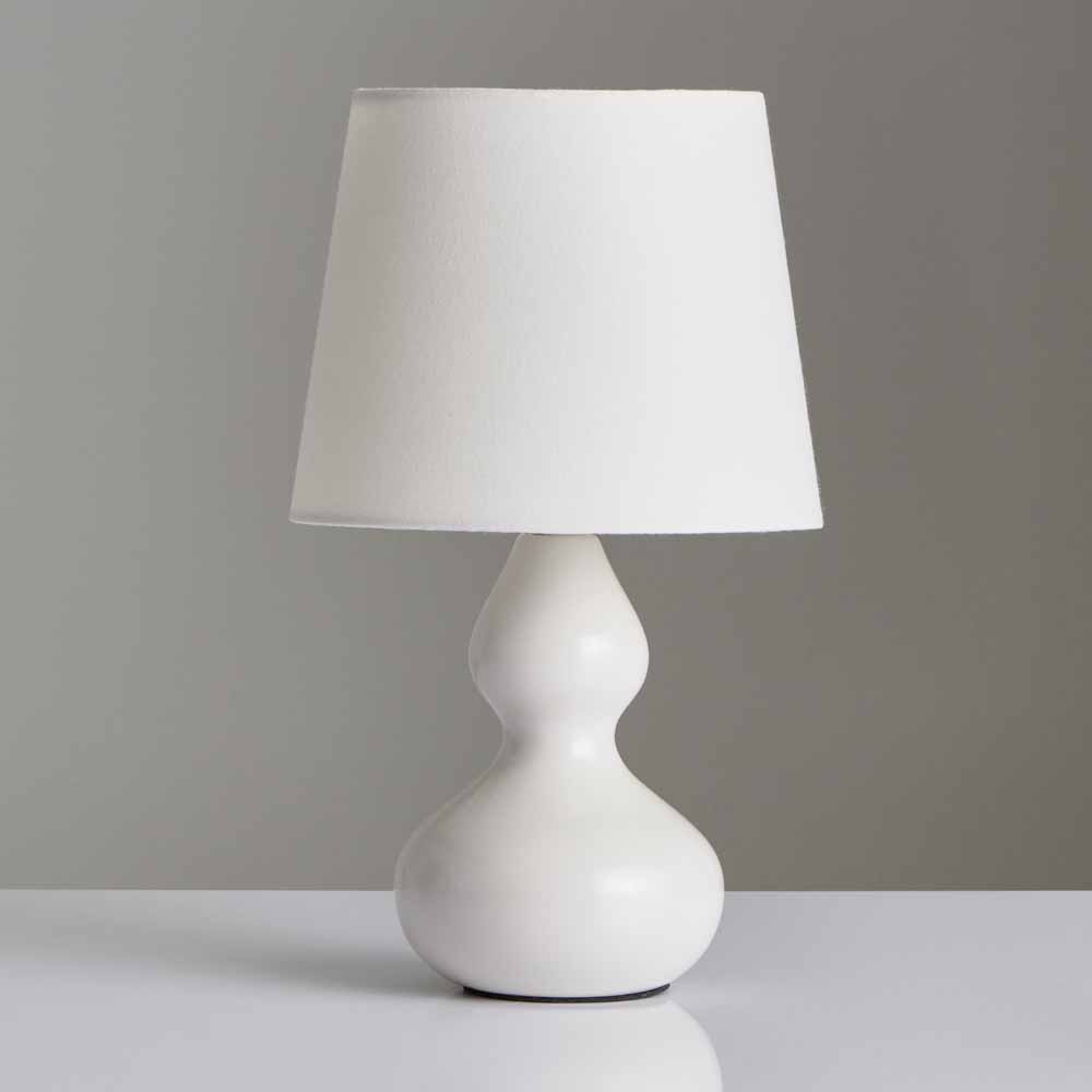Wilko Ceramic Lamp Stone Image 1