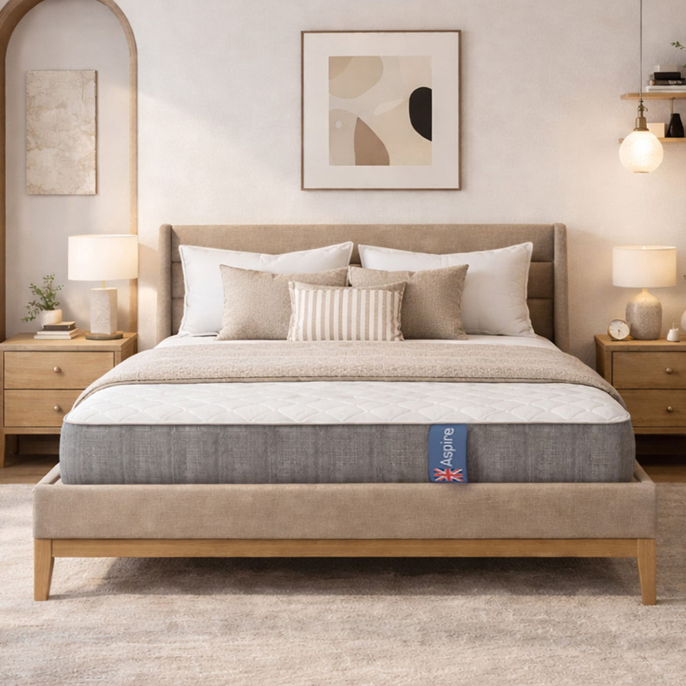 Aspire PureRest Small Double Medium Firm Wool Pocket Spring Hybrid Mattress Image 4