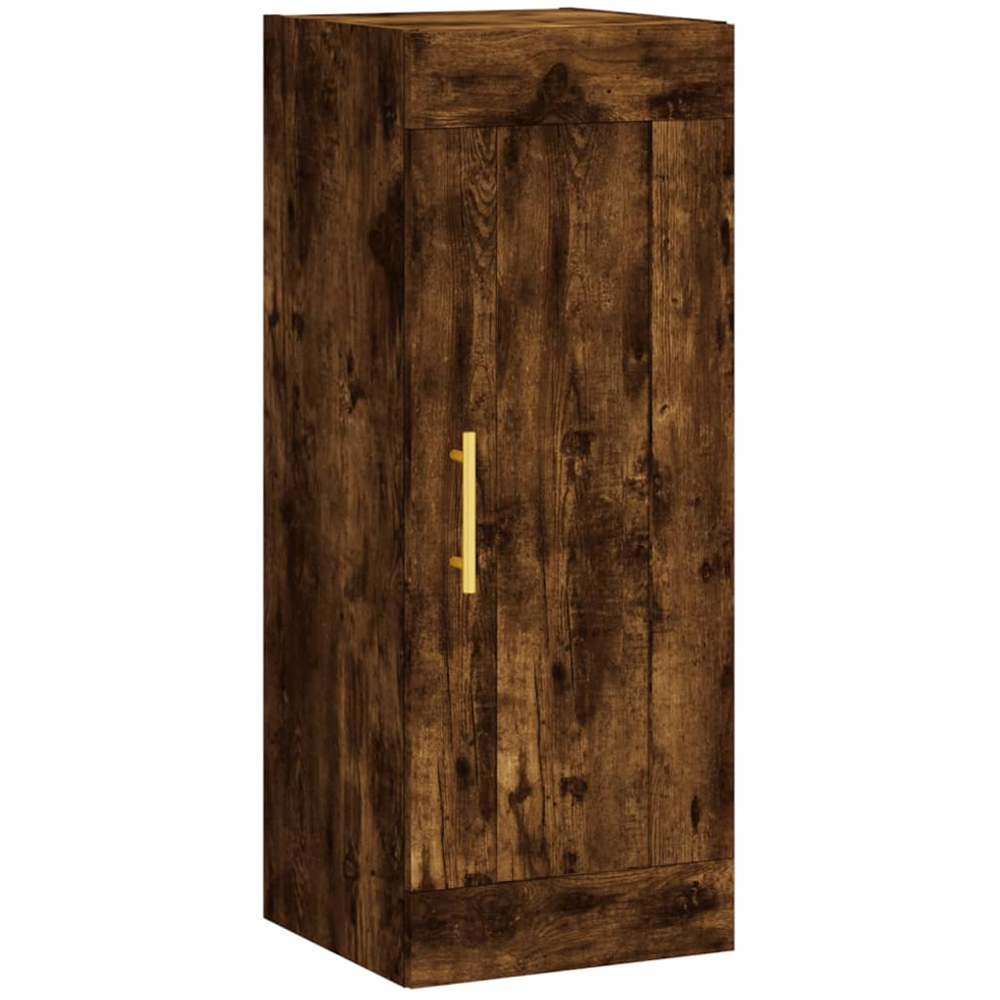vidaXL Single Door Smoked Oak Wall Mounted Cabinet Image 2