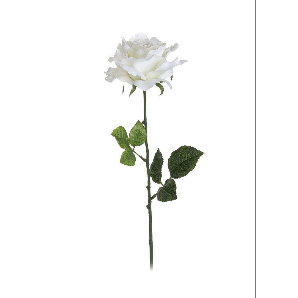 Wilko Cream Rose Single Stem Artificial Flower Image