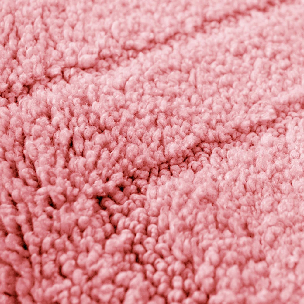 Allure Bath Fashions Lisa Blush Pink Non-Slip Bath Mat and Pedestal Mat Set 2 Piece Image 2