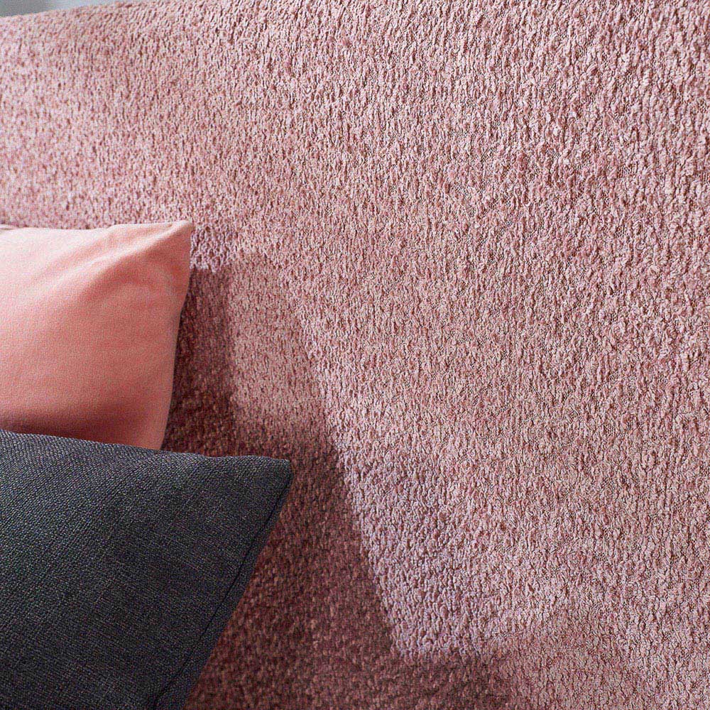 Aspire Small Double Blush Boucle Upholstered Garland Ottoman Bed Frame Image 4