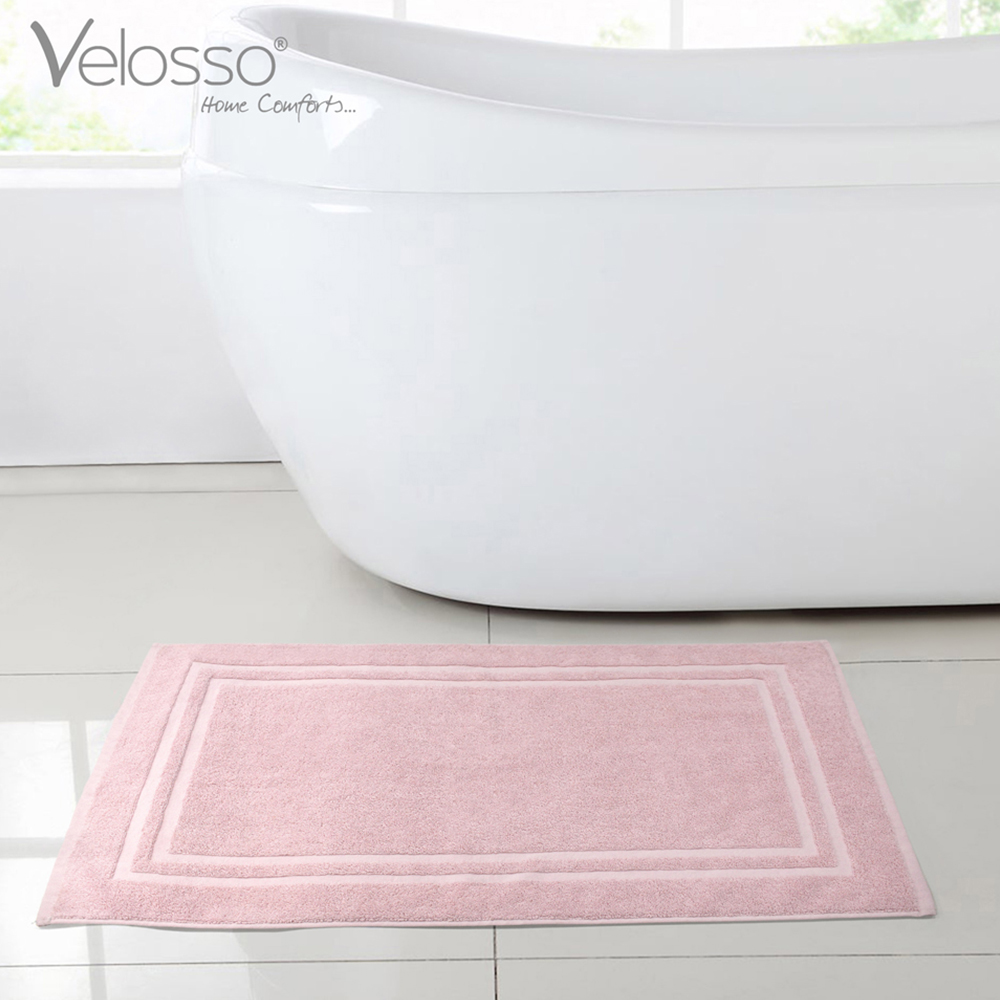 Velosso Blush Cotton Hotel Bath Mat Image 2
