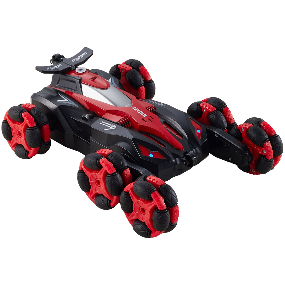 Living and Home Red 2.4G RC Stunt Spray Drift Car Toy with 6 Round Image 2