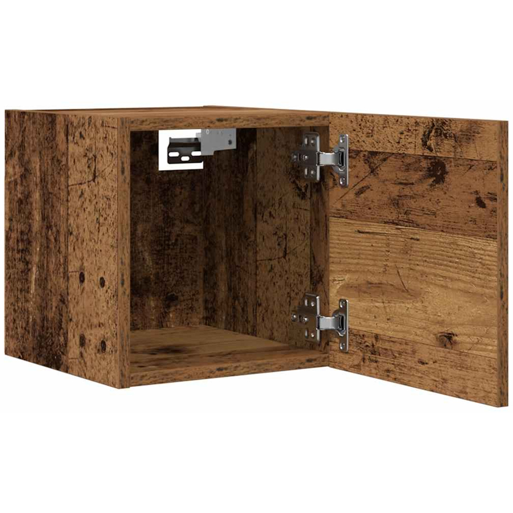 vidaXL Single Door Brown Smoked Oak Wall Mounted TV Cabinet Image 5