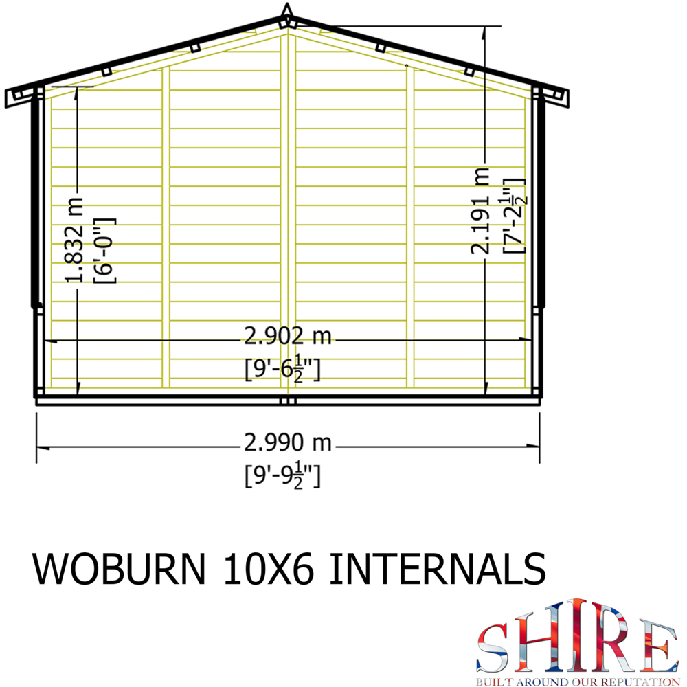 Shire Woburn 10 x 6ft Shiplap Garden Shed Image 8