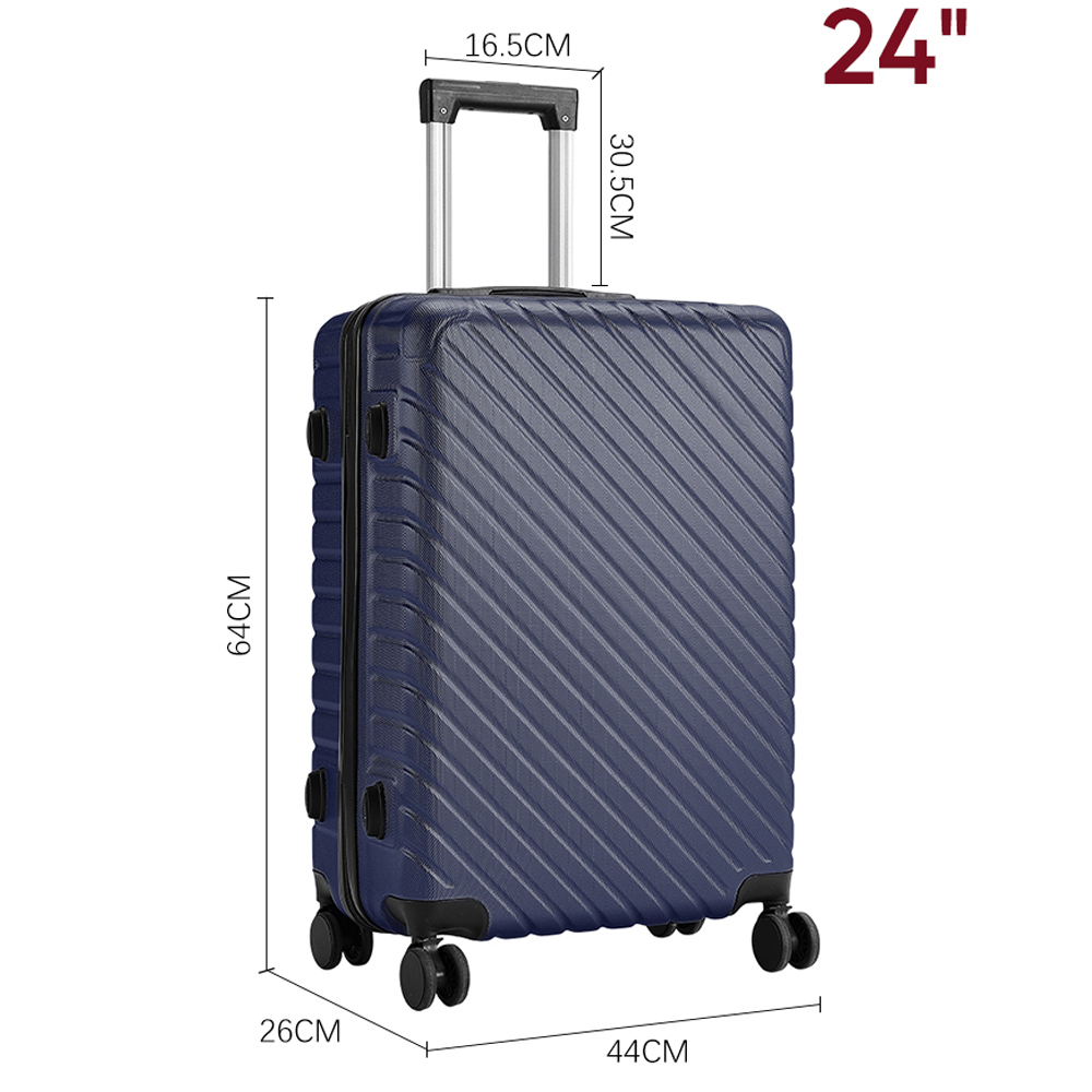 H&O Direct Medium Blue Hardside Suitcase Image 6