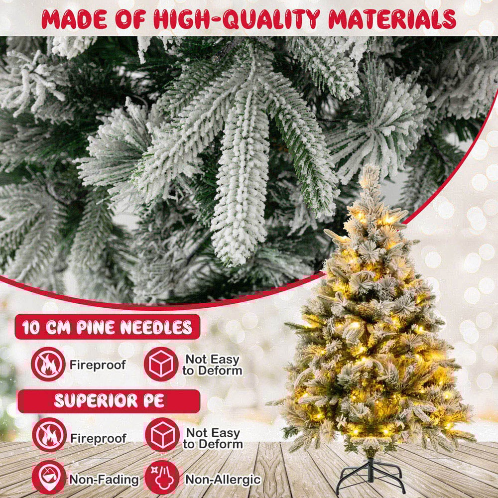 Costway Pre Lit Warm White LED Artificial Christmas Tree 4.5ft Image 5
