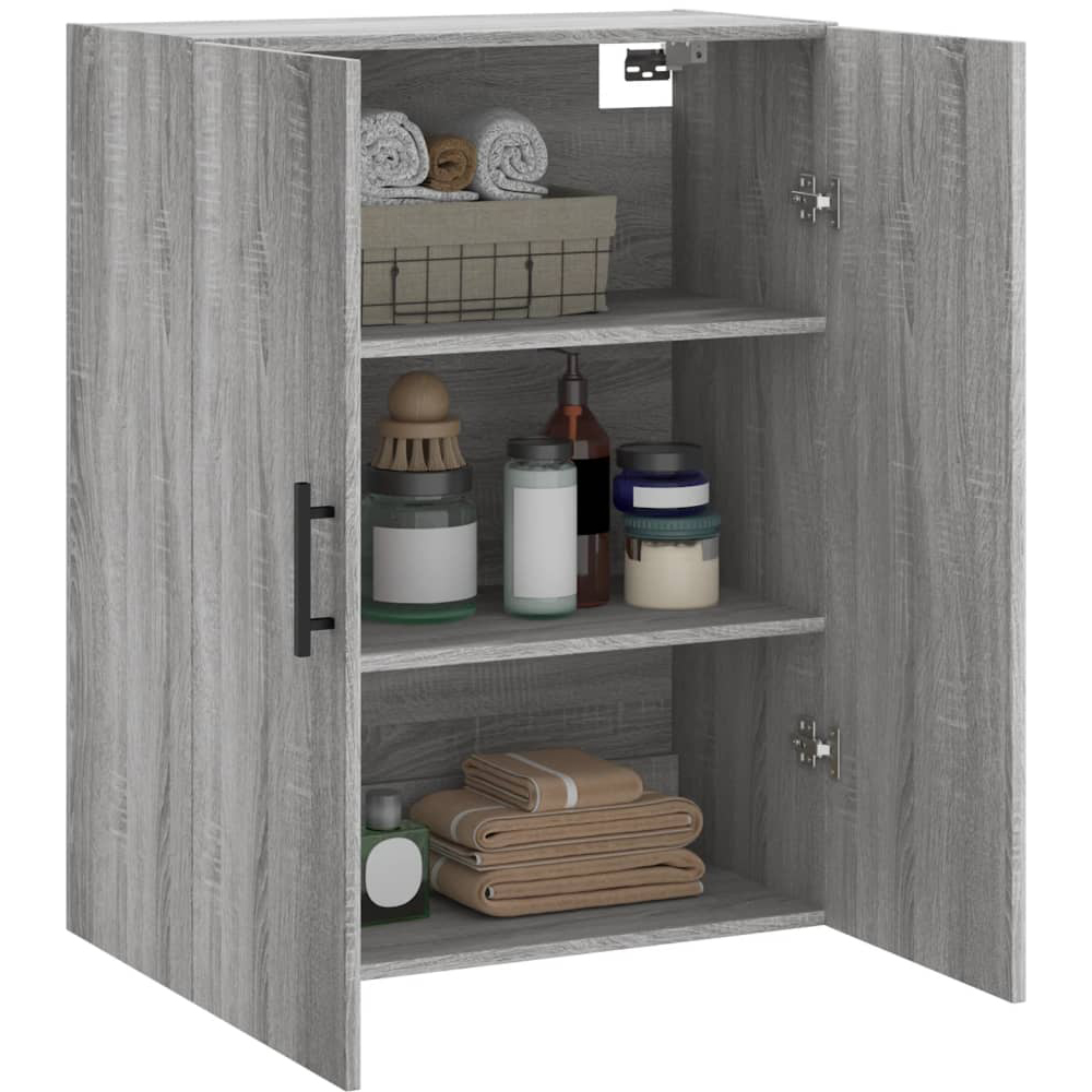 vidaXL 2 Door Grey Sonoma Wooden Wall-Mounted Cabinet Image 9