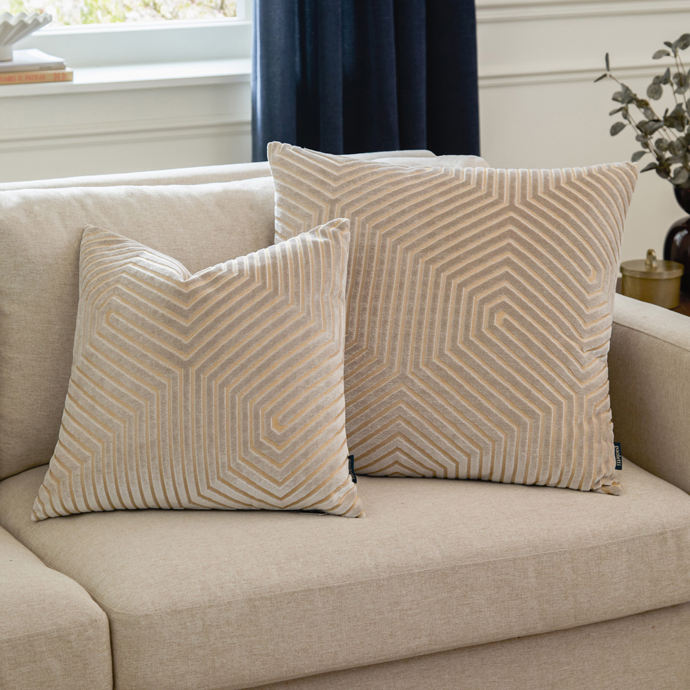 Paoletti Christmas Evoke Oyster Cut Velvet Cushion 45 x 45cm Image 5