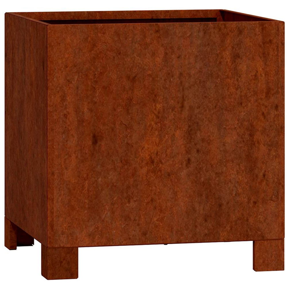 vidaXL Brown Corten Steel Square Garden Planter 30 x 30 x 30cm Image 5