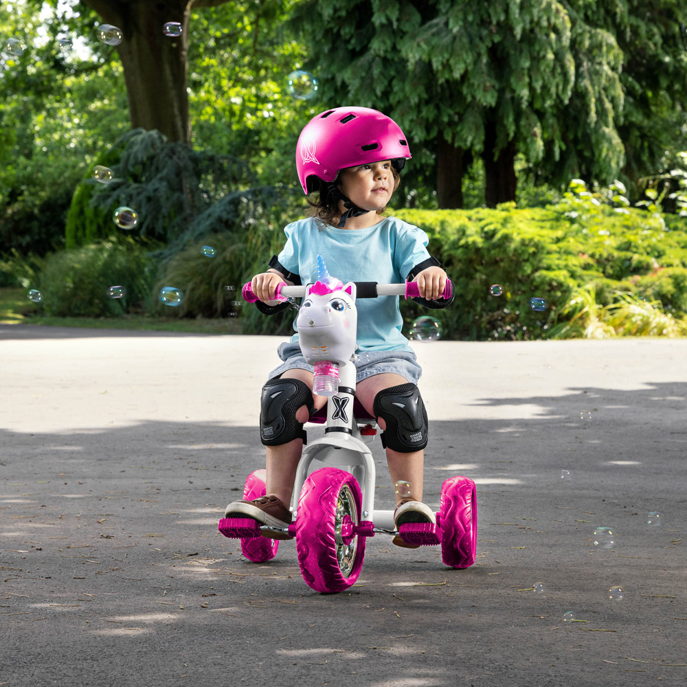 Xootz Kids White Unicorn Bubble Go Trike Image 9