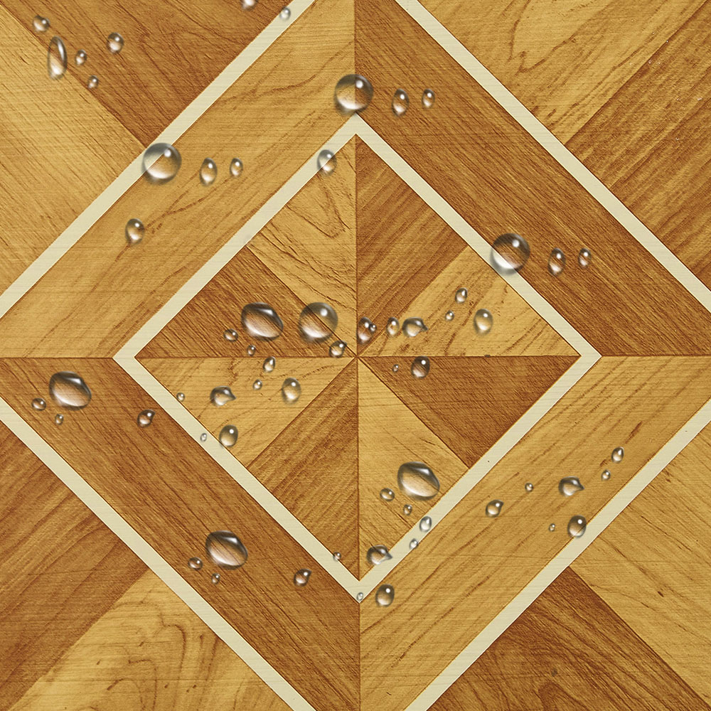 Living and Home Parquet Brown Square Self-Adhesive PVC Flooring Tile 10 Pack Image 6