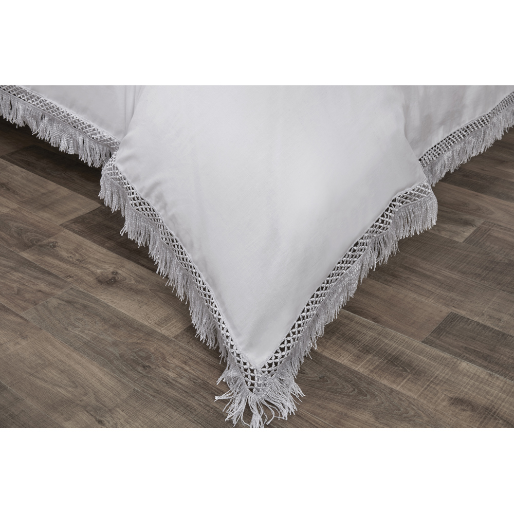 Rapport Home Tia Trellis Single White Duvet Set Image 2