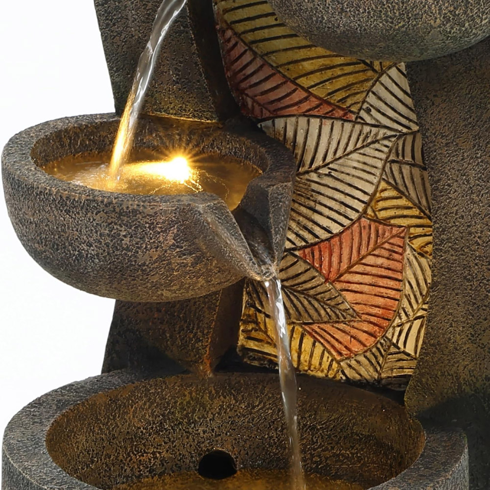 Serenity 4-Tier LED Autumn Falls Water Feature Image 3