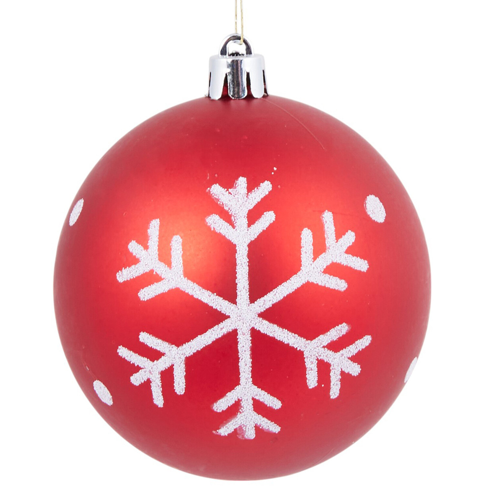 Set of 18 Santas Chalet BaublesRed Image 6