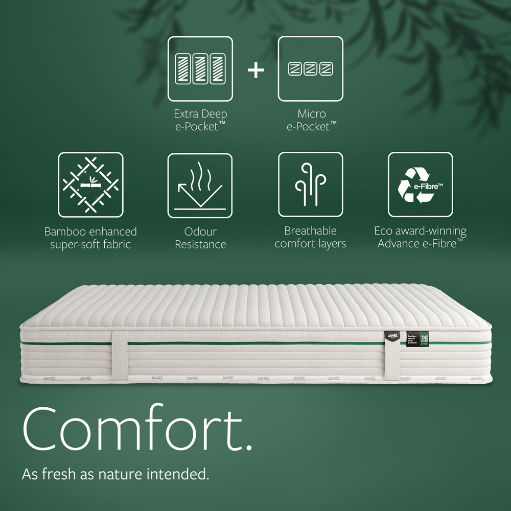 Jay-Be Single Natural Fresh Bamboo Hybrid 2000 e-Pocket Mattress Image 7