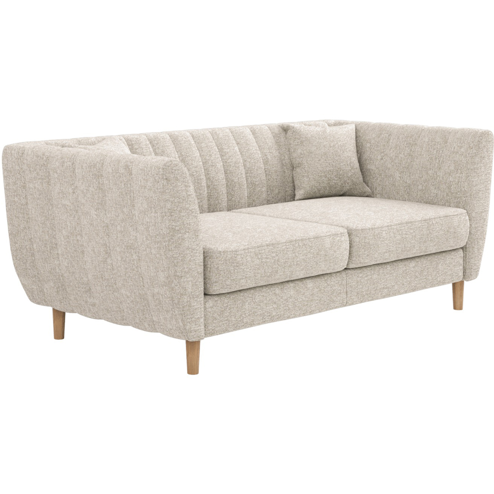 Solace+Co Remi 2 Seater Beige Mid Century Chenille Sofa Image 3