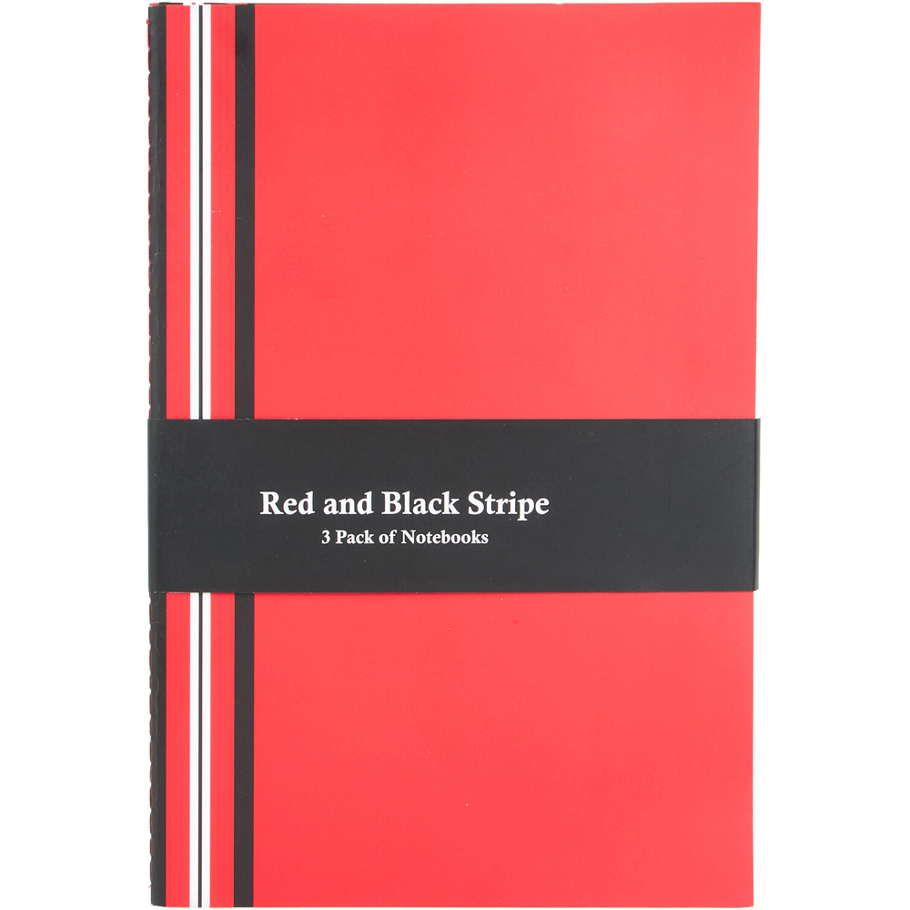 Pack of 3 Stripe Notebooks Image 3